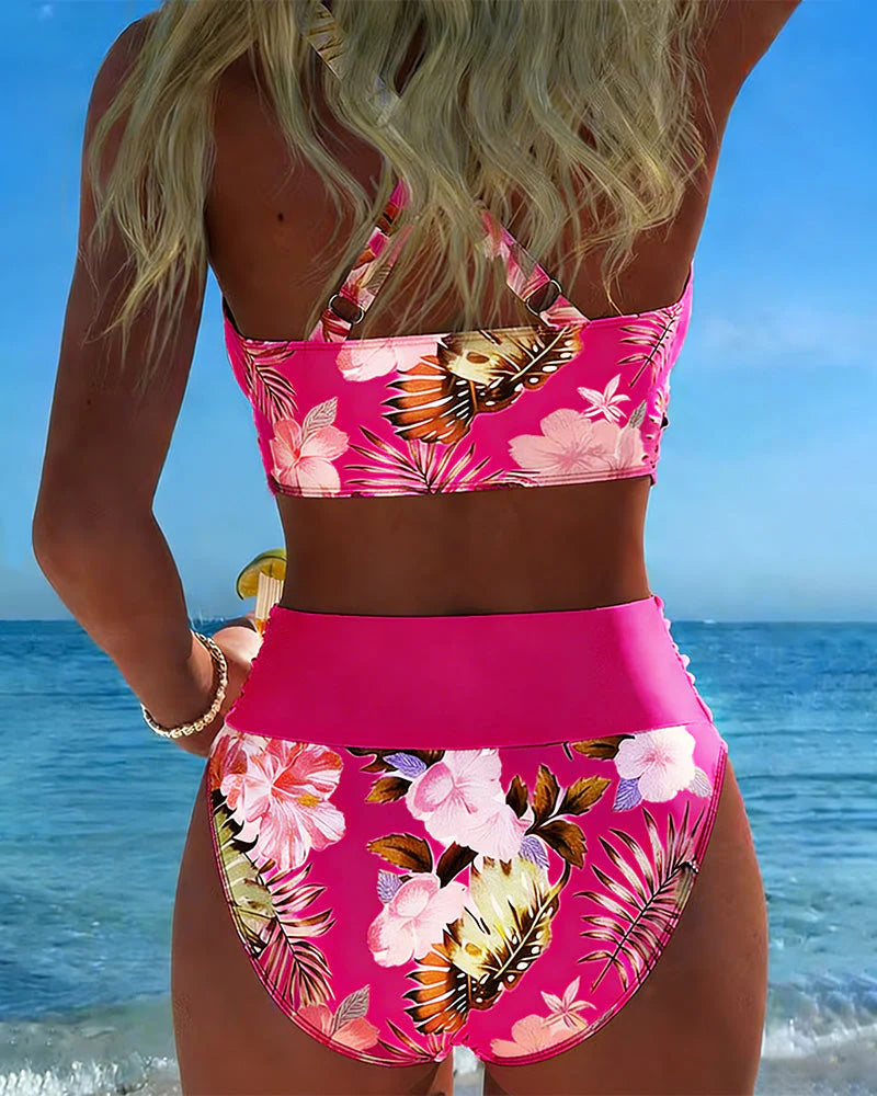 Elisa | Bikini floral en contraste