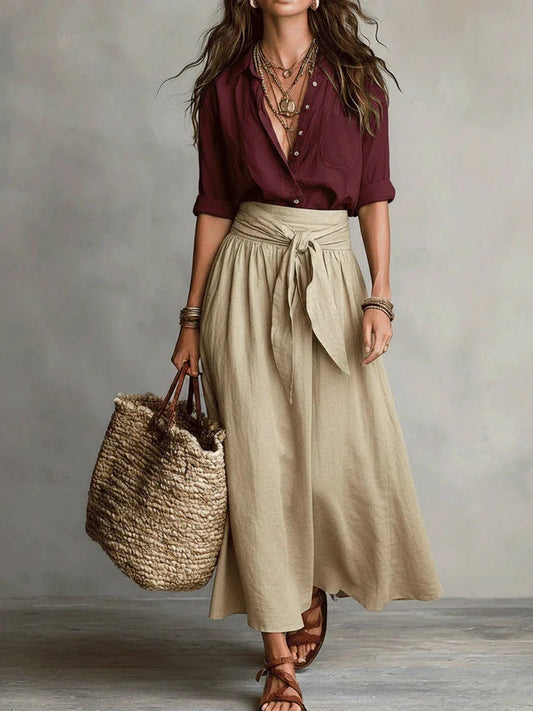 Vera | Conjunto de Top y Falda Midi