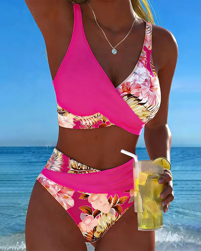 Elisa | Bikini floral en contraste