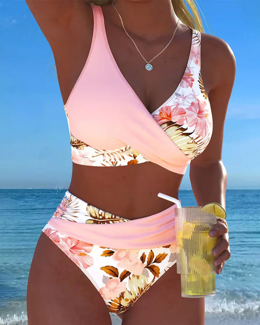 Elisa | Bikini floral en contraste