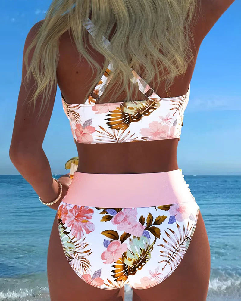 Elisa | Bikini floral en contraste