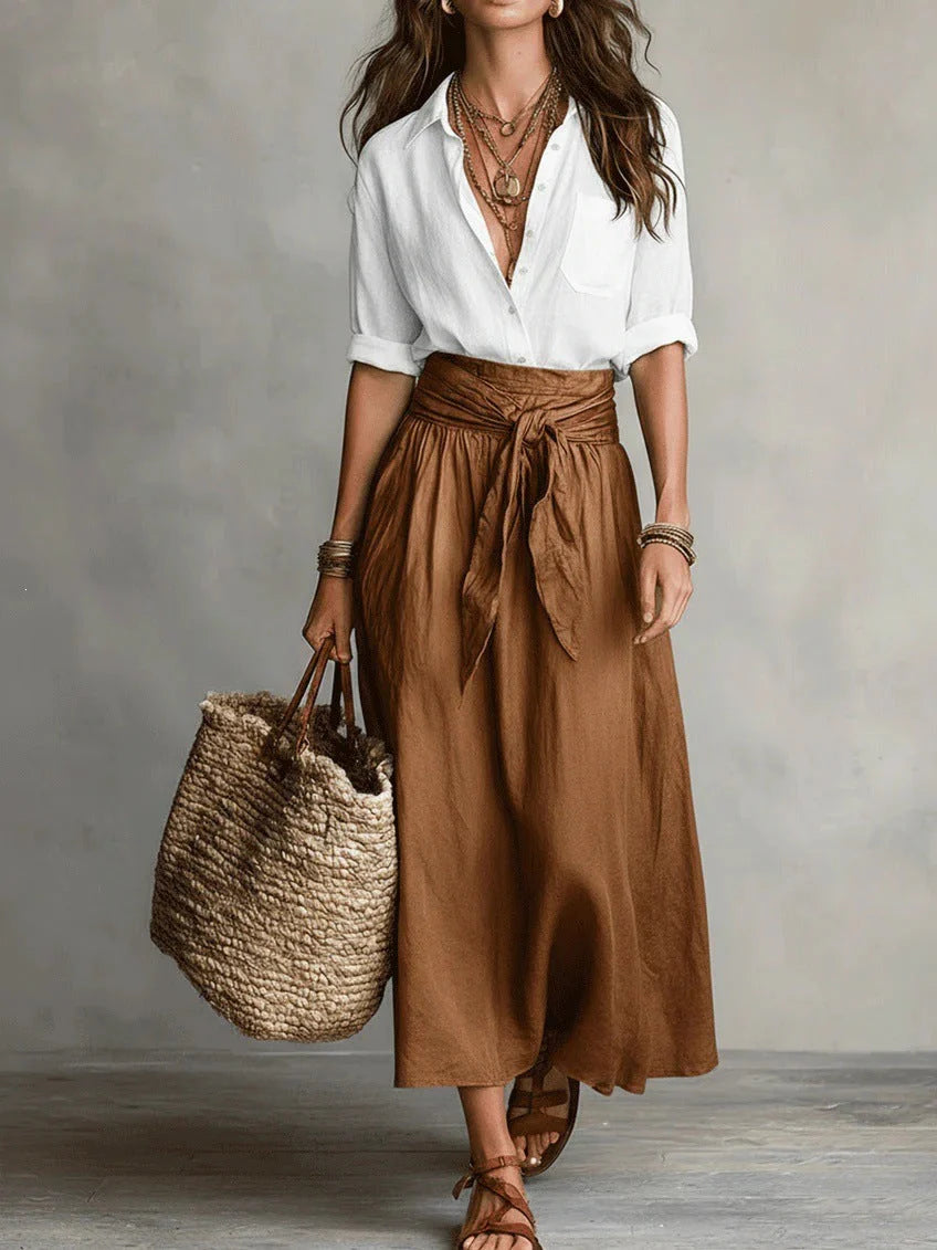 Vera | Conjunto de Top y Falda Midi