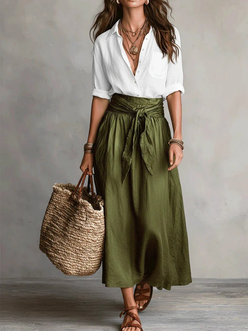 Vera | Conjunto de Top y Falda Midi