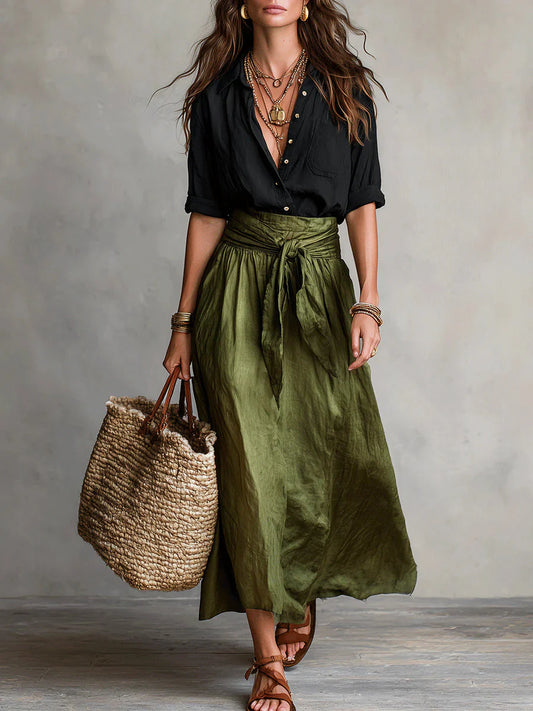 Vera | Conjunto de Top y Falda Midi